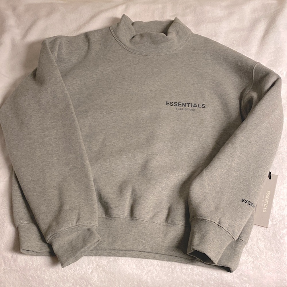 Essential Mock neck pullover hoodie